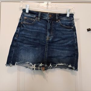 American Eagle Outfitters Distressed Denim Mini Skirt Sz 00